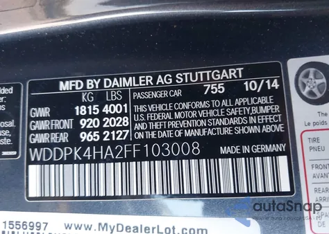 2015 Mercedes-Benz Slk 250 z USA, uszkodzony, nr VIN WDDPK4HA2FF103008